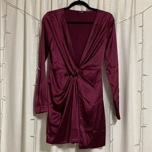 Fashion Nova Wine Red Dress - Size Small - NWOT